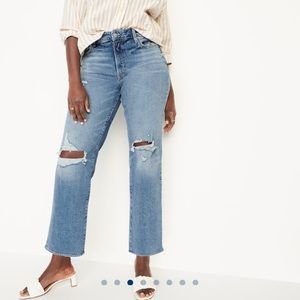 High-Waisted O.G. Loose Medium-Wash Ripped Jeans in Dahlia